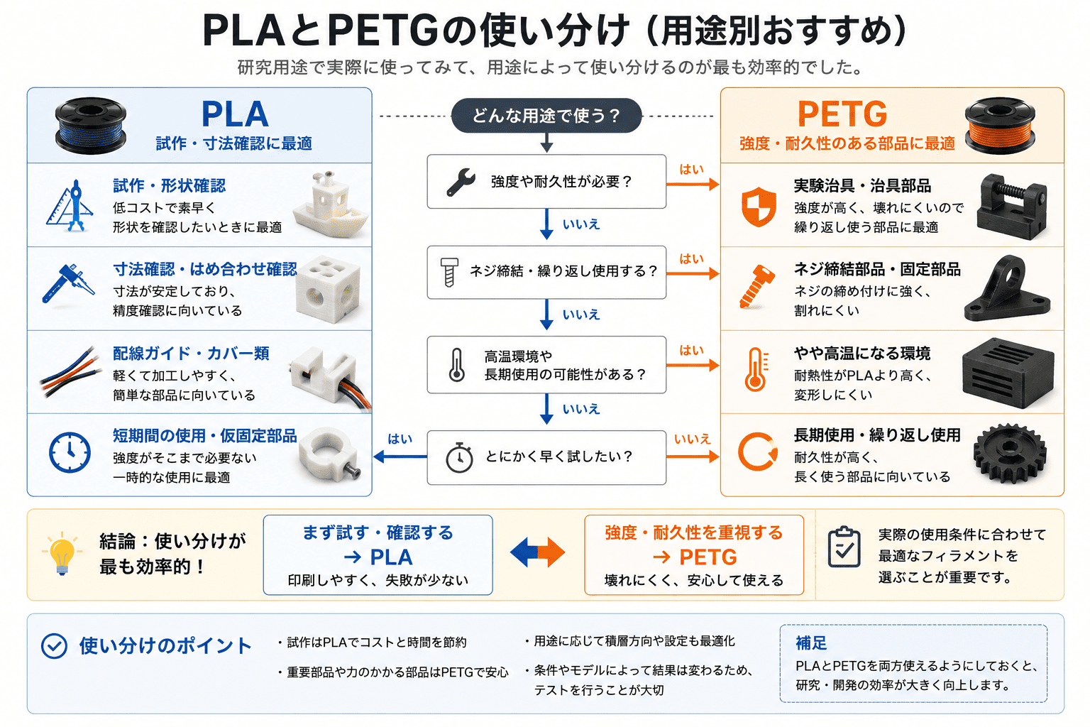 PLAとPETGはどっちが使いやすい?研究用途で比較 | 理系大学生の生活ログ